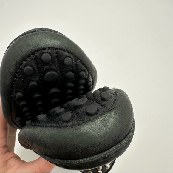 Gucci Horsebit Studded Leather Moccasin Driving Loafers Black - Picture 9 of 10